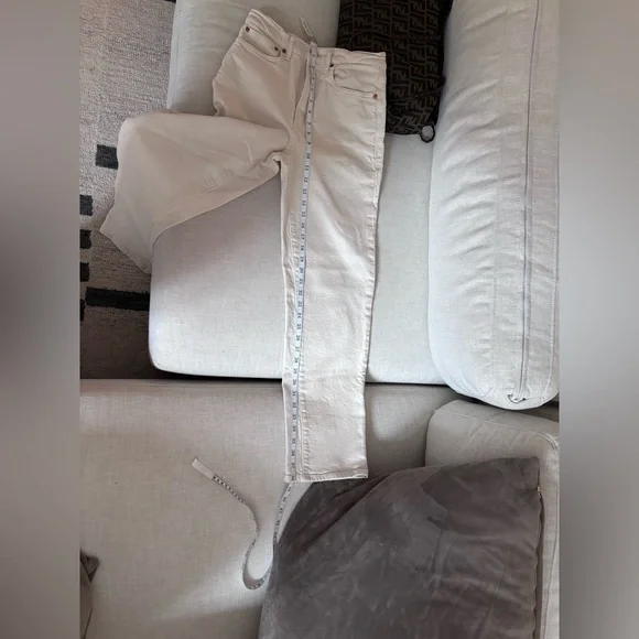 Buck Mason Women's Cream Straight Leg Jeans (Rider Jeans) - Size 26 - Picture 6 of 6